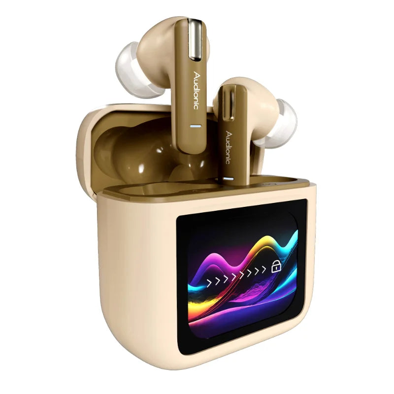 Audionic Trance Airbud 810 Smart Touch Display Earbuds | ANC, Quad Mic, High-Quality Sound, 20H Playtime