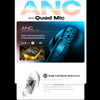 Audionic Trance Airbud 810 Smart Touch Display Earbuds | ANC, Quad Mic, High-Quality Sound, 20H Playtime