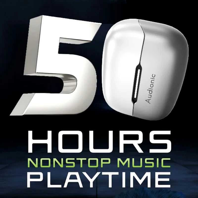 Audionic Trance Airbud 850 Wireless Earbuds | Hexa Mic ANC, 50H Playtime, 45ms Low Latency, BT 5.4 TWS