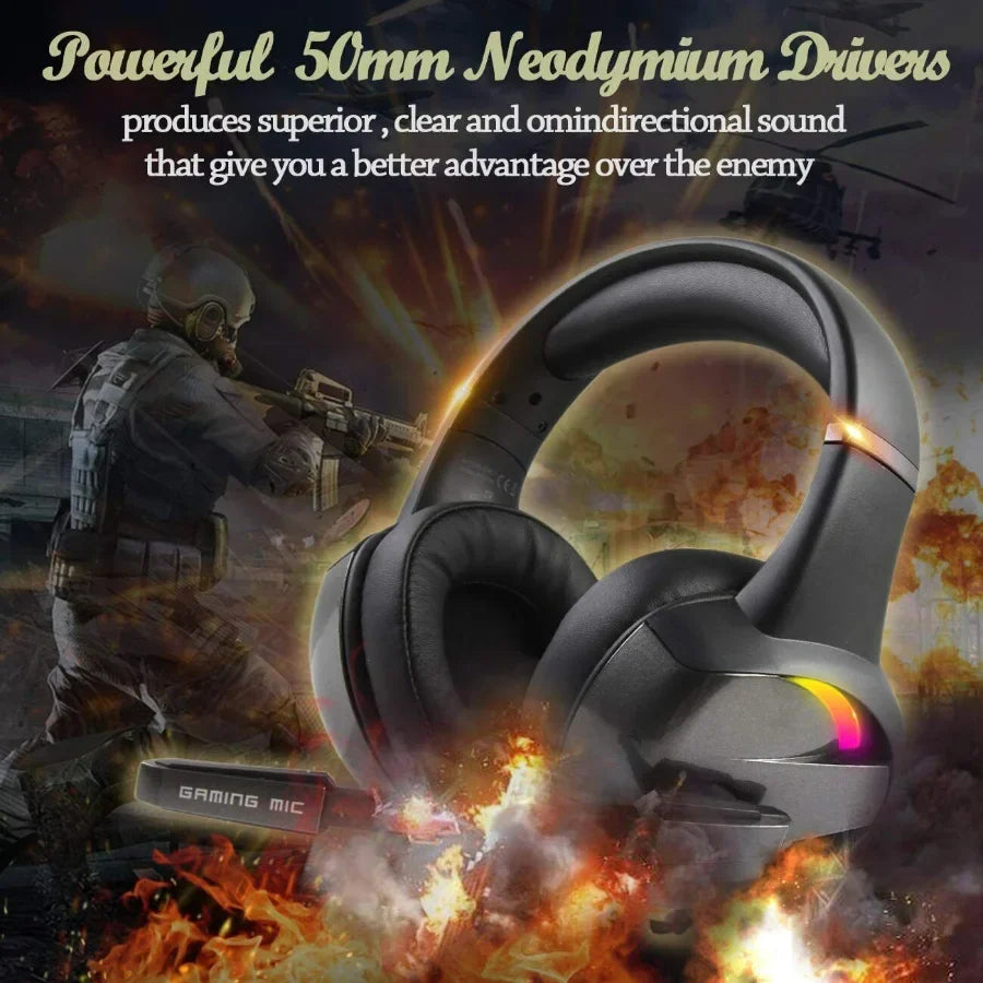 Beexcellent GM-7 RGB LED Gaming Headset 3.5mm Jack - Chaudhary Brand Store 