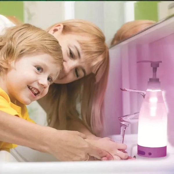 Brite LED Colorful Liquid Glowing Bottle – Motion Sensor Soap Dispenser (Pack of 2) - Chaudhary Brand Store 