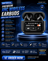 A9 Pro Wireless Earbuds Black Bluetooth 5.3 HD Stereo Sound TWS