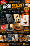 360 Gold Edition Mobile Stand Adjustable Rotating Phone Holder