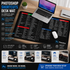 Extra Large Keyboard Mouse Mat – Shortcut Key Pattern Non-Slip Desk Pad 900×400mm