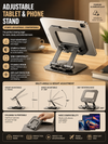360° Rotating Metal Tablet & Mobile Stand – Foldable Adjustable Cooling Desk Holder