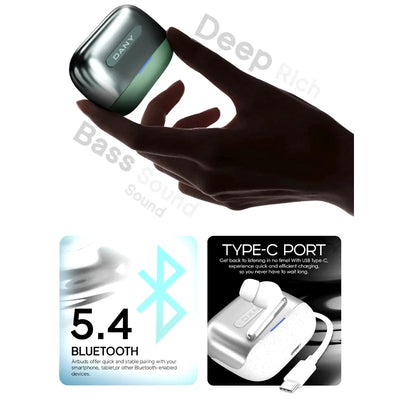 Dany Airdots 300 Pro Wireless Earbuds | Quad Mic ENC, 48H Playtime, Gaming Mode TWS