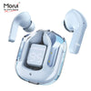 Morui MB-1 Crystal Case Wireless Earbuds with ENC Gaming Bluetooth 5.3