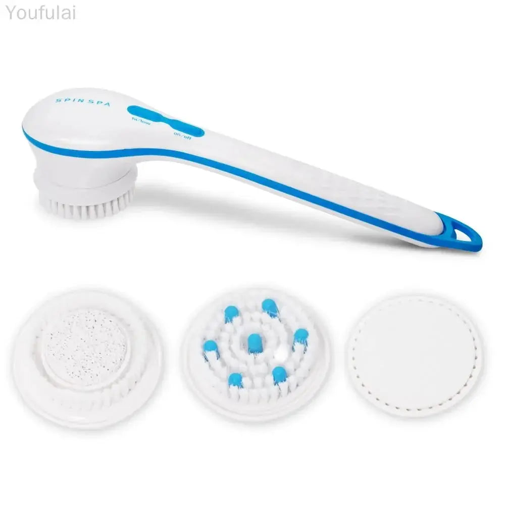 Electric Shower Brush 5 In 1 Spin Spa Multi-Functional Long Handle Bath - Chaudhary Brand Store 