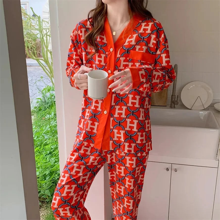 Elegant V-Neck Cardigan Night Suit – Stylish, Breathable, and Comfortable Loungewear for All Seasons - Chaudhary Brand Store 