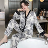 Elegant V-Neck Cardigan Night Suit – Stylish, Breathable, and Comfortable Loungewear for All Seasons - Chaudhary Brand Store 