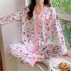 Elegant V-Neck Cardigan Night Suit – Stylish, Breathable, and Comfortable Loungewear for All Seasons - Chaudhary Brand Store 