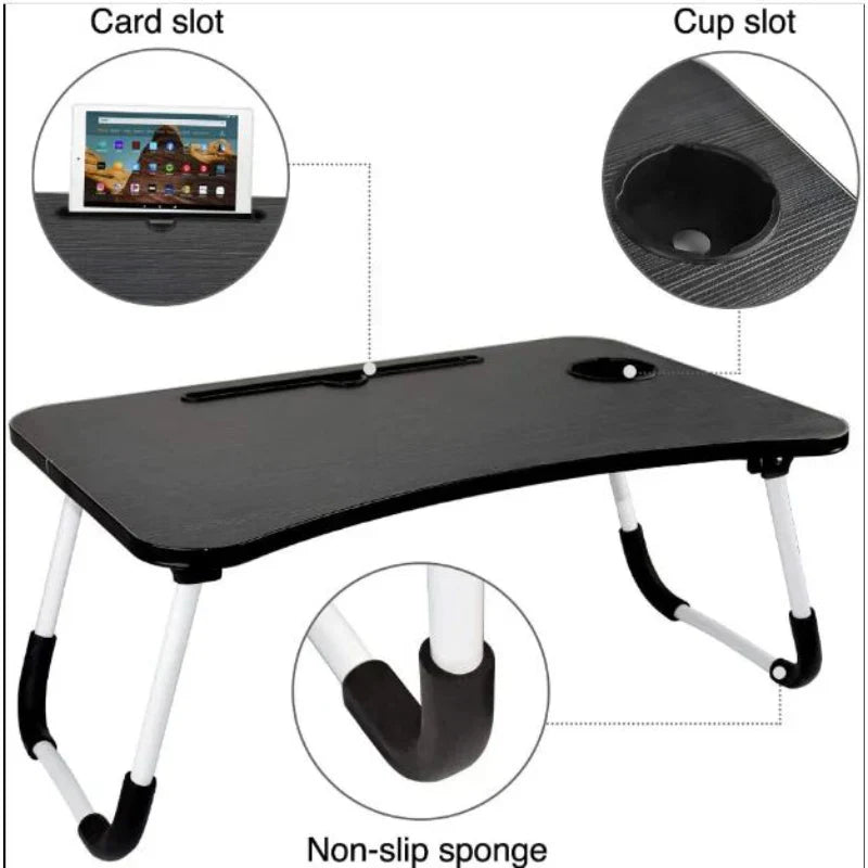 Foldable Laptop Table with USB Function – Multi-Use Ergonomic Bed Desk - Chaudhary Brand Store 