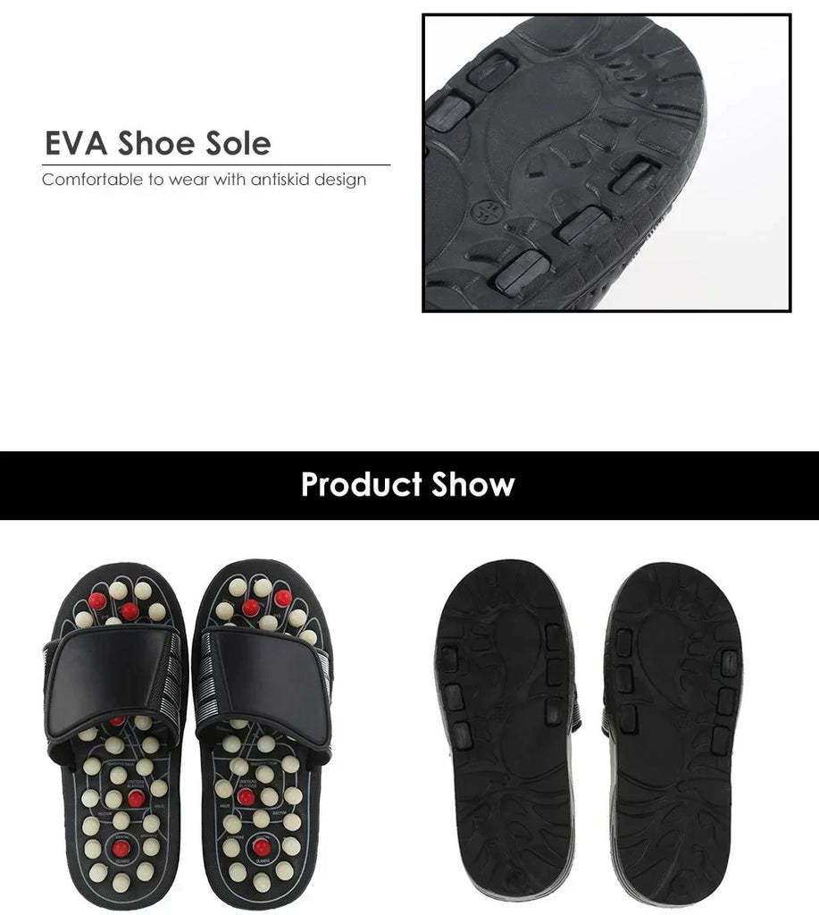 Foot Massage Slipper Foot Care Rotating Acupuncture Height Adjustable Foot Relax Massager Sandal Reflex Slipper - Chaudhary Brand Store 