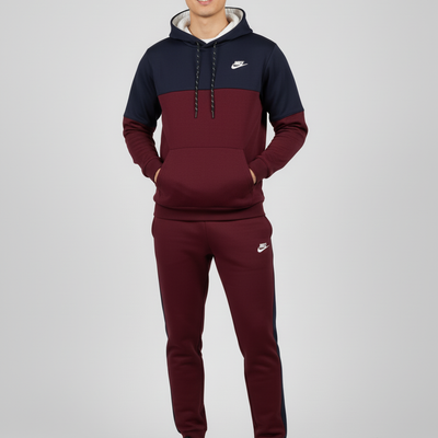 Winter Tracksuit with Hoodie & Trouser – Warm Fleece 2 Pcs Suit for Men & Women Maroon