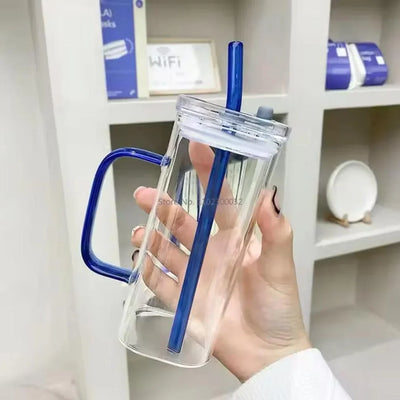 Glass Travel Mug 400ml – Multicolor Durable Portable Mug Chaudhary Brand Store