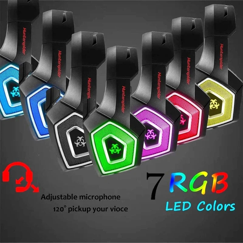 Hunter Spider V1 RGB Gaming Headset – 7.1 Virtual Surround Sound - Chaudhary Brand Store 