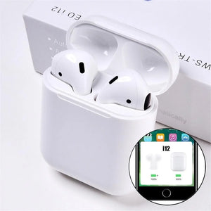 I12 Mini Touch TWS Bluetooth 5.0 Wireless Earbuds | Stereo Sound, Charging Case
