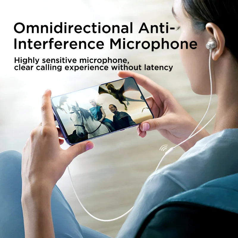 JOYROOM JR-EC06 Type-C Metal Wired In-Ear Earbuds | Ergonomic Design, Hi-Fi Sound