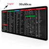 Extra Large Keyboard Mouse Mat – Shortcut Key Pattern Non-Slip Desk Pad 900×400mm