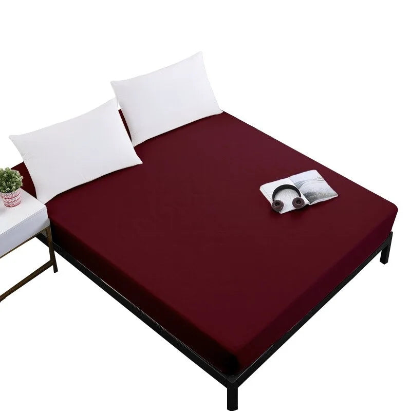 King Size Waterproof Mattress Cover – Cotton Fitted Sheet Protector Bedsheet