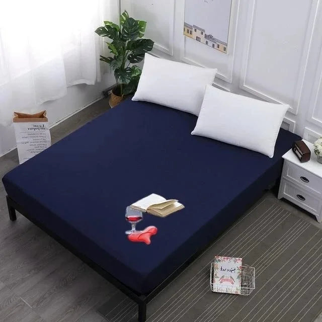 King Size Waterproof Mattress Cover – Cotton Fitted Sheet Protector Bedsheet