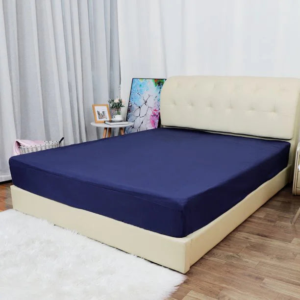 King Size Waterproof Mattress Cover – Cotton Fitted Sheet Protector Bedsheet