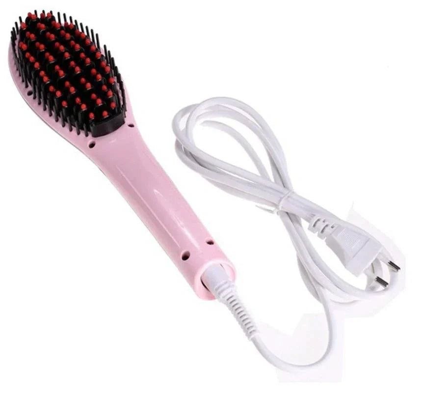 LCD Hair Straightening Brush | Fast Ceramic Heating Comb | Temperature Display - Chaudhary Brand Store 