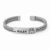 Luxury Stainless Steel Designer Bracelet – Woven Chain with Crown Emblem Chaudhary Brand Store