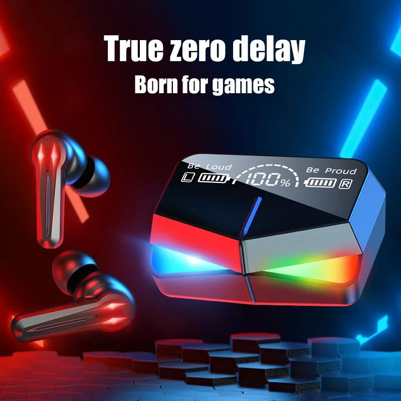 M28 Bluetooth 5.1 Touch Control Gaming Headset | LED Display, Built-in Microphone