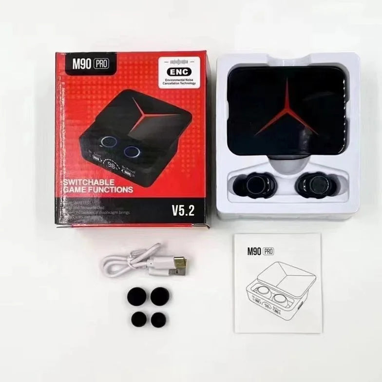 M90 Pro Gaming Earbuds | Bluetooth 5.3 Wireless Earphones with ENC