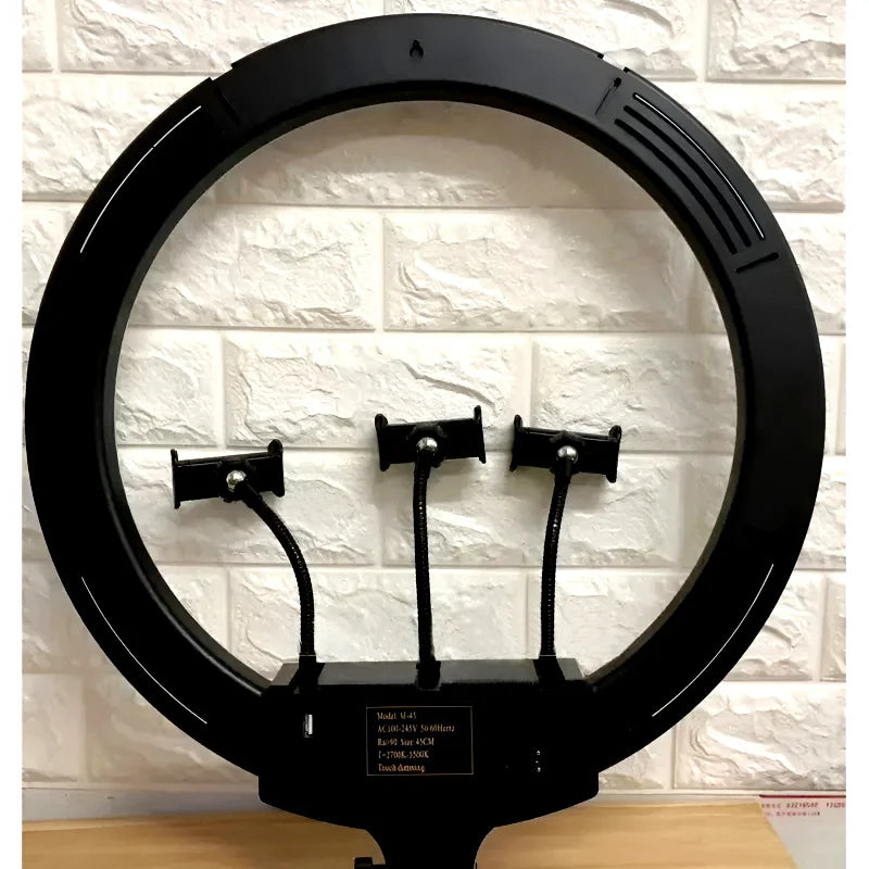 MJ18 45CM RGB LED Ring Light – 3 Phone Holders with Remote Control Chaudhary Brand Store