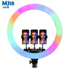 MJ18 45CM RGB LED Ring Light – 3 Phone Holders with Remote Control Chaudhary Brand Store