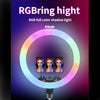 MJ18 45CM RGB LED Ring Light – 3 Phone Holders with Remote Control Chaudhary Brand Store