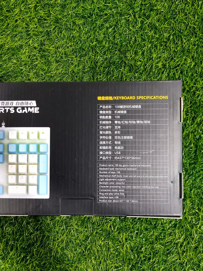 L108 Wired Mechanical Gaming Keyboard | RGB Backlit | Black