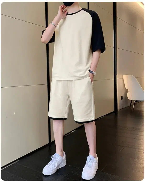 Men's Cotton Plain T-Shirt & Shorts Tracksuit - Chaudhary Brand Store 