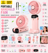 Digital Display 5-in-1 Portable Mini Fan USB-C Rechargeable Handheld Fan