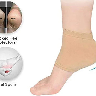 Moisturizing Silicone Gel Heel Socks – Metatarsal Sleeve Cushions for Runners, Bone Spur & Foot Pain Relief (1 Pair) - Chaudhary Brand Store 