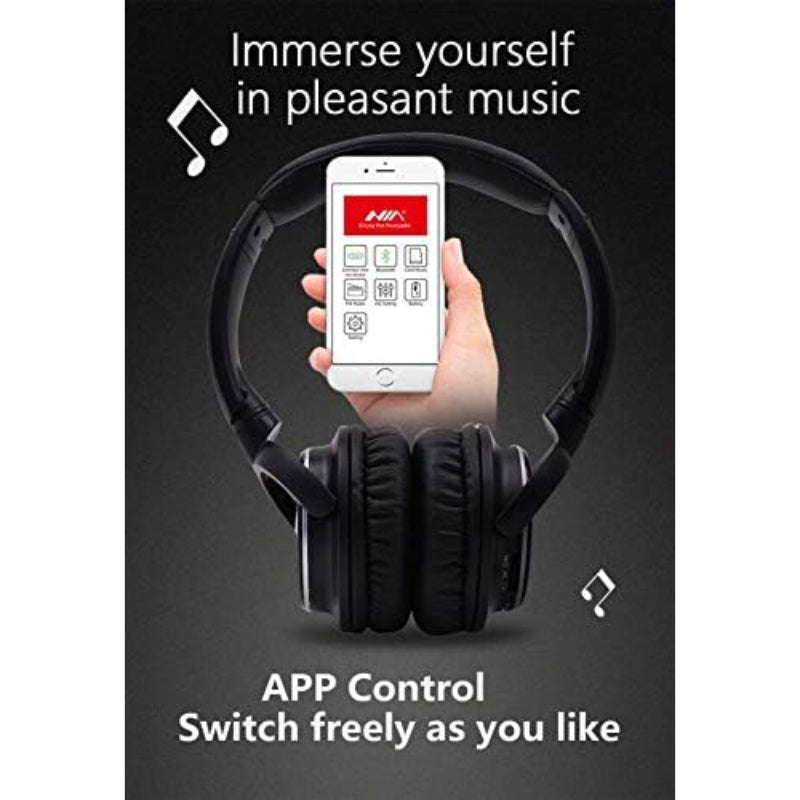 NIA Q1 Bluetooth 4.2 Overhead Stereo Headphones | FM Radio & MicroSD Support