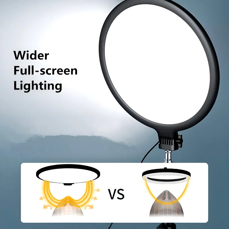 NP-26 NeePho 26CM LED Ring Light – 360° Rotating Pan Tilt with 3 Color Modes