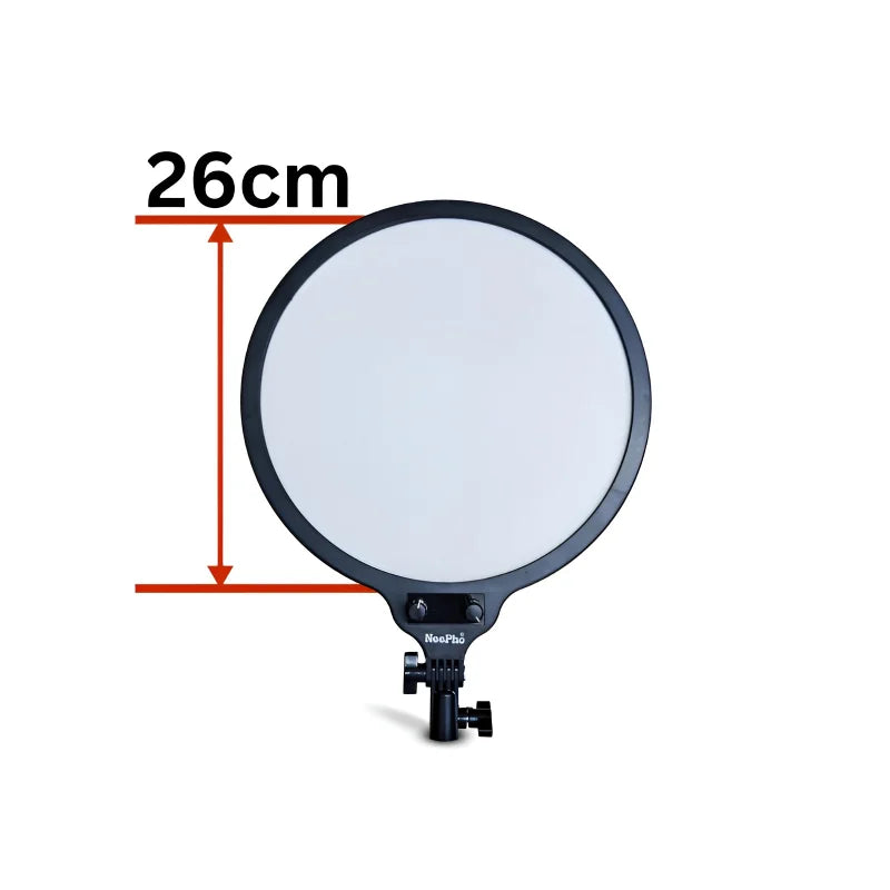 NP-26 NeePho 26CM LED Ring Light – 360° Rotating Pan Tilt with 3 Color Modes