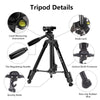 NeePho NP-3180 Tripod Stand – Lightweight, 360° Fluid Head Tripod for Cameras & Phones - Chaudhary Brand Store 
