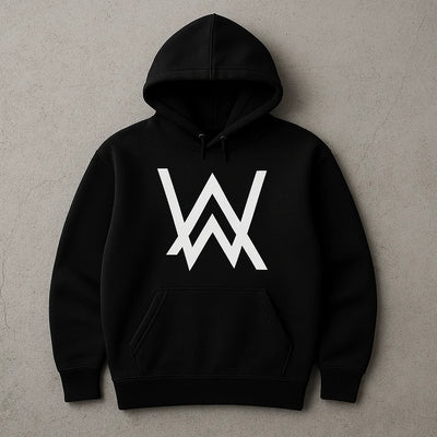 WA Printed Black Hoodie – New Summer Collection for Men & Boys | Fashionable, Comfortable & Casual Wear (L)