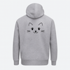 Cute Cat Printed Grey Hoodie – New Summer Collection for Girls & Boys | Stylish, Comfortable & Trendy Casual Wear (XL)