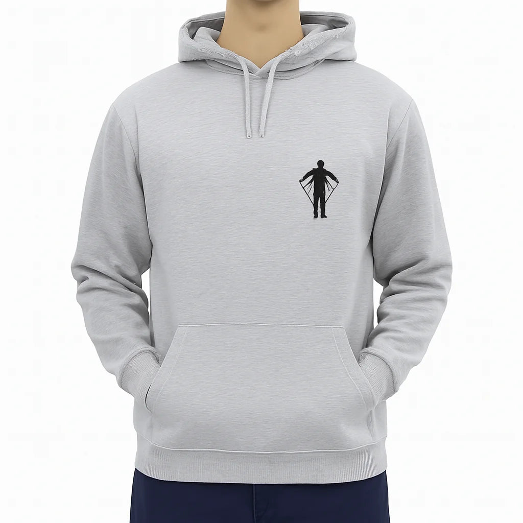 New Summer Collection Full Grey Hoodie – “FLY MAN” Printed Hoodie for Men & Boys (Extra Large)