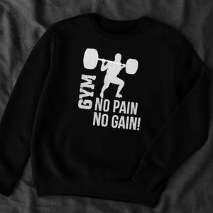 GYM Printed Black Hoodie – New Summer Collection for Men & Boys | Stylish, Comfortable & Casual Fitness Wear (L)