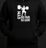 GYM Printed Black Hoodie – New Summer Collection for Men & Boys | Stylish, Comfortable & Casual Fitness Wear (L)