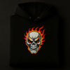 Ghost Skull Printed Black Hoodie – New Summer Collection for Men & Boys | Trendy, Comfortable & Stylish Casual Wear (L)
