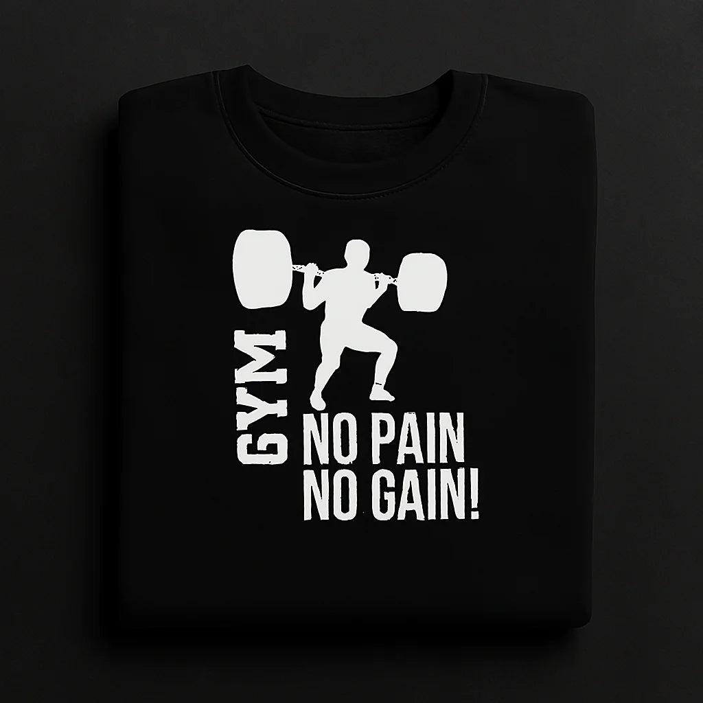 GYM Printed Black Hoodie – New Summer Collection for Men & Boys | Stylish, Comfortable & Casual Fitness Wear (L)