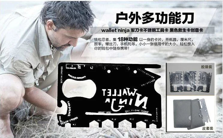 Ninja 18 In 1 Multi-Purpose Tool Pocket Hand Tools Camping Tool