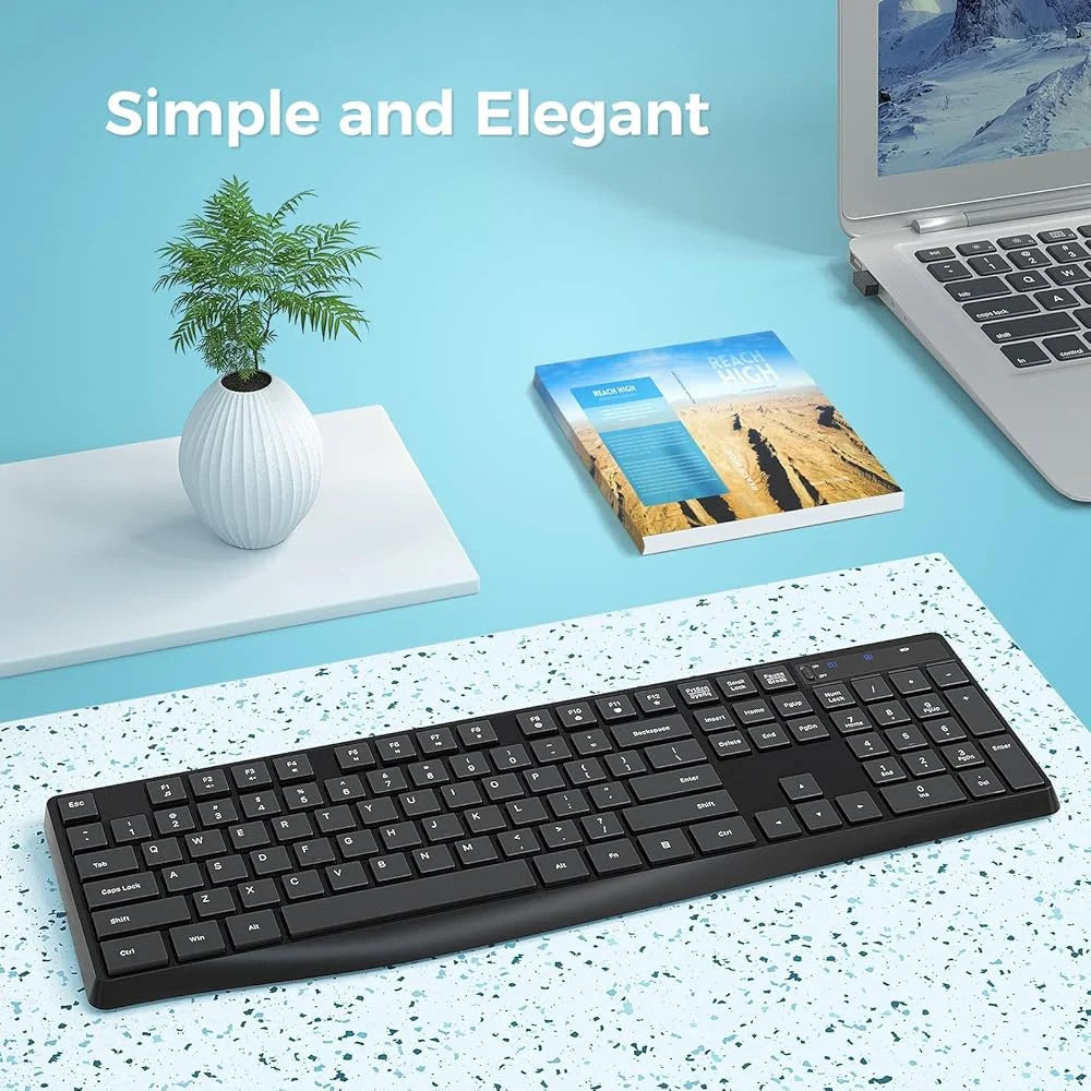 Wireless Keyboard PC230A | Slim 2.4GHz USB Keyboard with Silent Keys